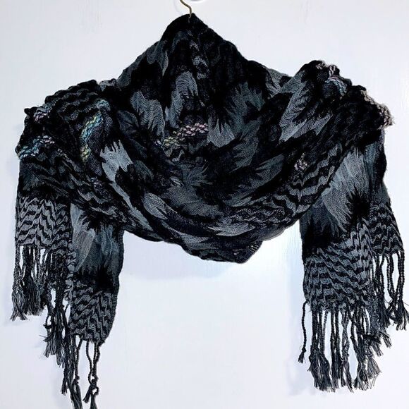 Layers by Lizden soft textured embroidered scarf - Picture 3 of 10